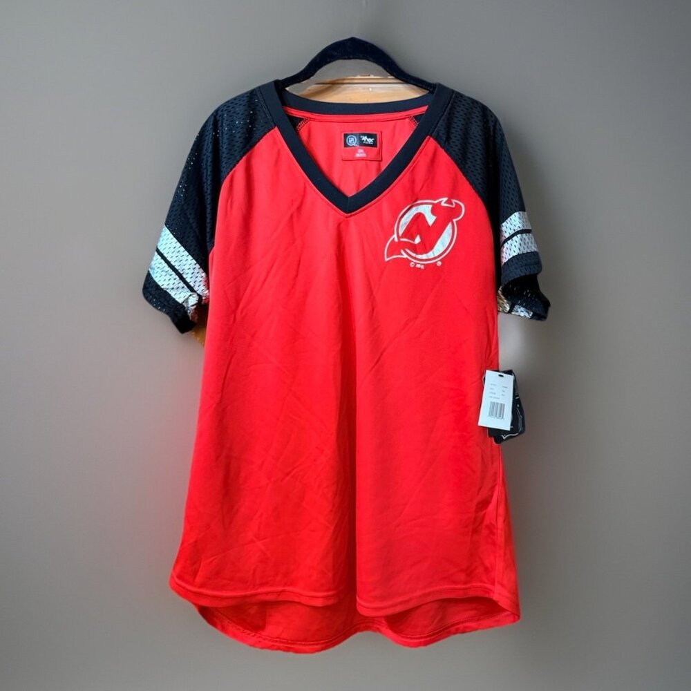NWT G-III 4 Her By Carl Banks‎ New Jersey Devils Jersey Top XXL